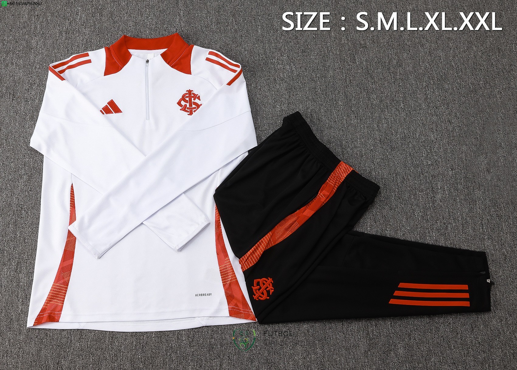 Conjunto Completo Sudadera Entrenamiento Internacional 25/2026 Blanco Negro