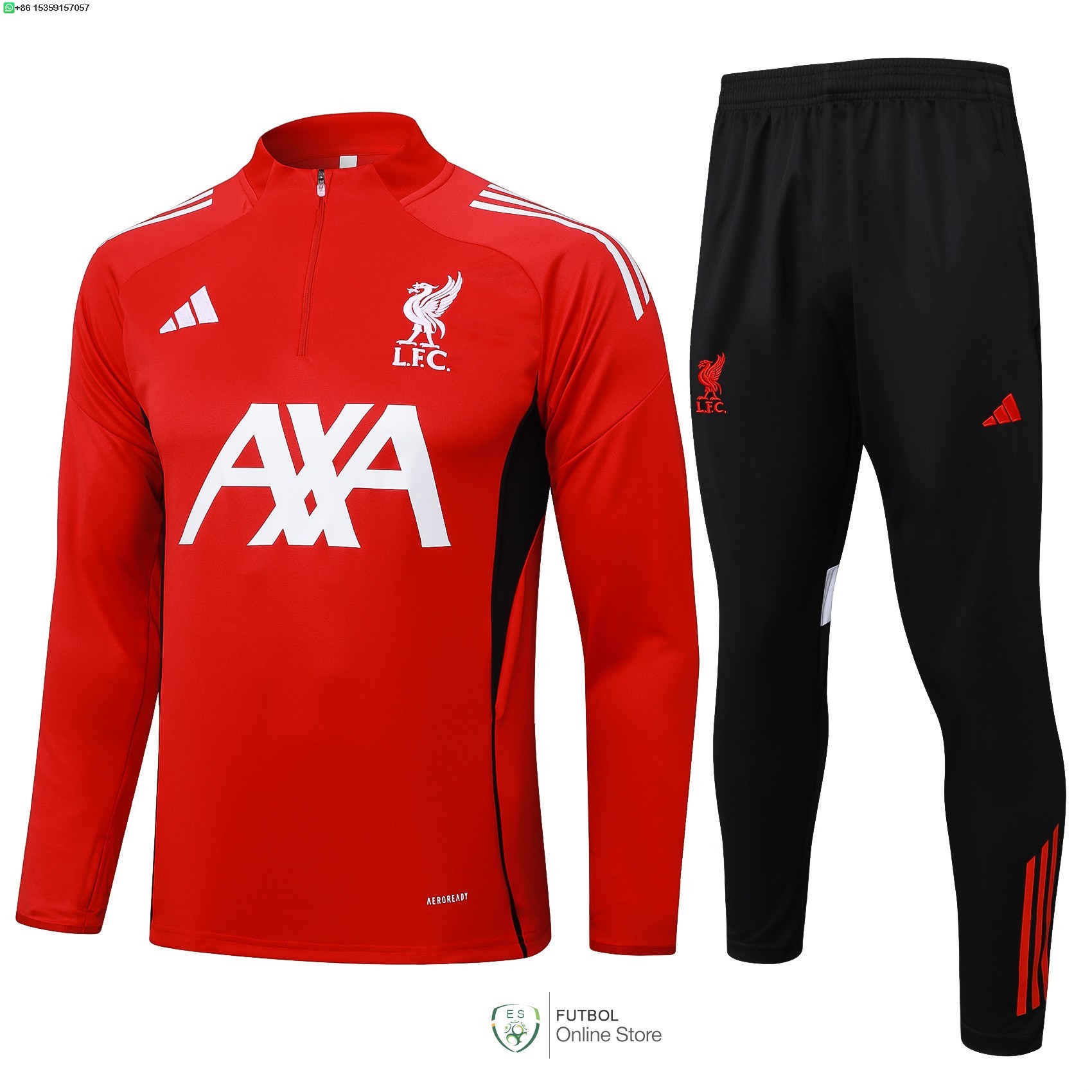 Conjunto Completo Sudadera Entrenamiento Liverpool 25/2026 Rojo Blanco Negro Conjunto Completo Sudadera Entrenamiento Liverpool 25/2026 Rojo Blanco Negro