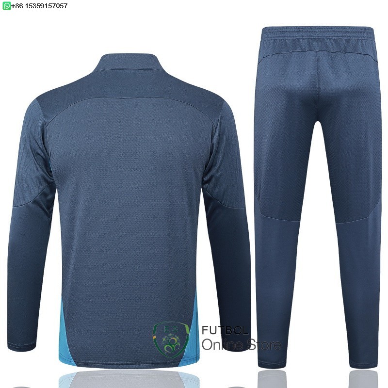 Conjunto Completo Sudadera Entrenamiento Manchester City 24/2025 Gris Azul