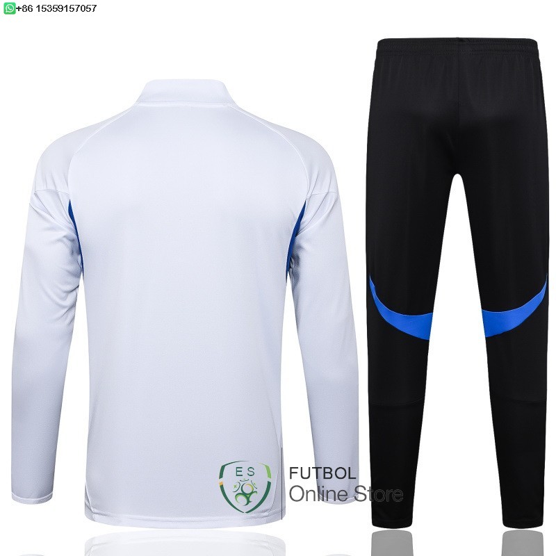 Conjunto Completo Sudadera Entrenamiento Manchester United 25/2026 Blanco Negro