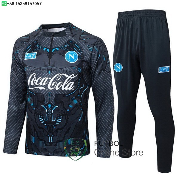 Conjunto Completo Sudadera Entrenamiento Napoli 25/2026 Gris Negro