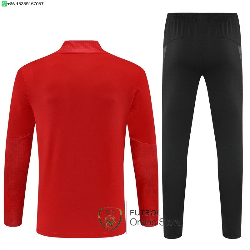 Conjunto Completo Sudadera Entrenamiento Ninos AC Milan 25/2026 Rojo Negro