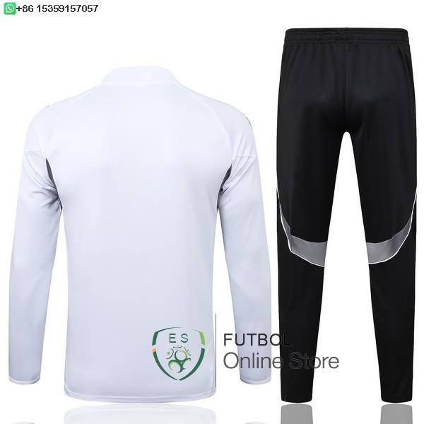 Conjunto Completo Sudadera Entrenamiento Ninos Alemania 2025 Blanco I Negro