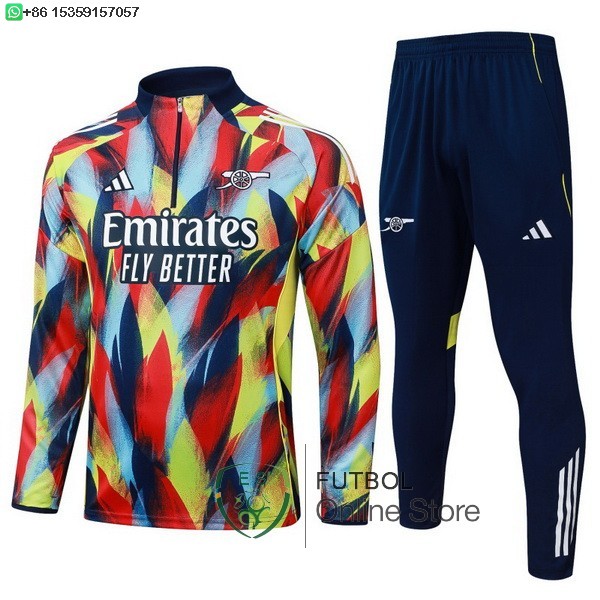 Conjunto Completo Sudadera Entrenamiento Ninos Arsenal 25/2026 Amarillo Azul