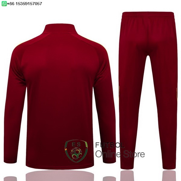 Conjunto Completo Sudadera Entrenamiento Ninos Arsenal 25/2026 Rojo Amarillo