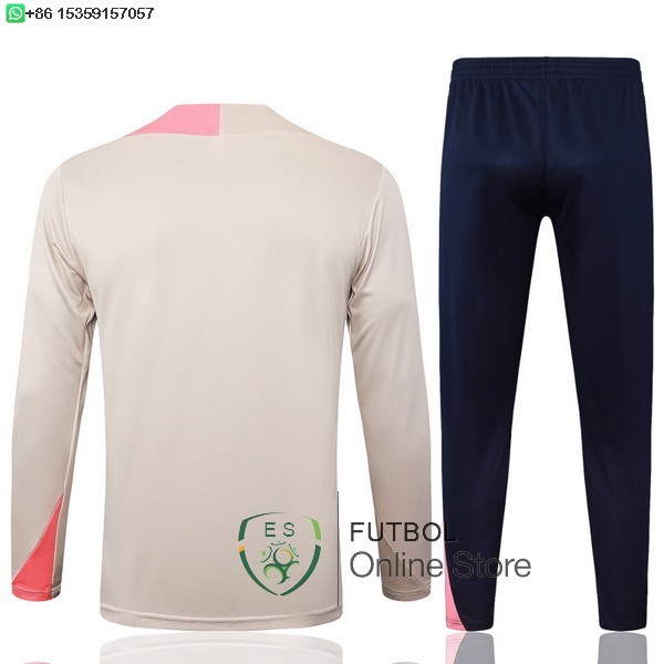 Conjunto Completo Sudadera Entrenamiento Ninos Barcelona 25/2026 Amarillo Rosa