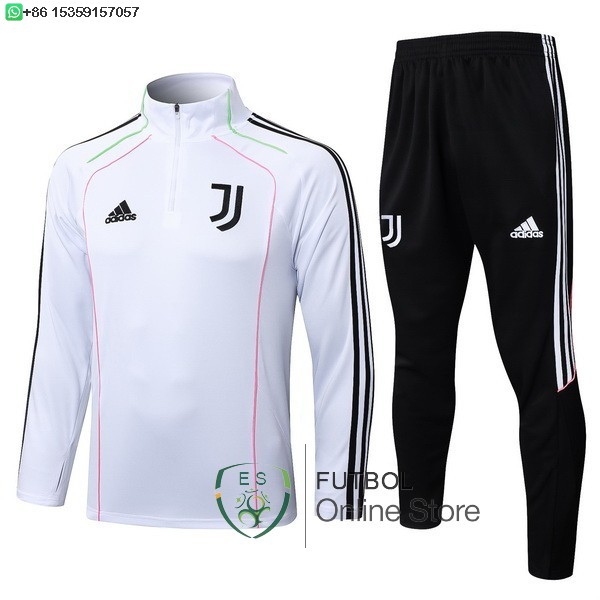 Conjunto Completo Sudadera Entrenamiento Ninos Juventus 25/2026 Blanco Negro