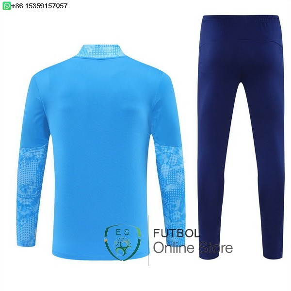 Conjunto Completo Sudadera Entrenamiento Ninos Manchester City 25/2026 Azul