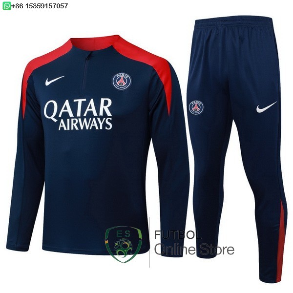 Conjunto Completo Sudadera Entrenamiento Ninos Paris Saint Germain 25/2026 Azul Marino Rojo Conjunto Completo Sudadera Entrenamiento Ninos Paris Saint Germain 25/2026 Azul Marino Rojo