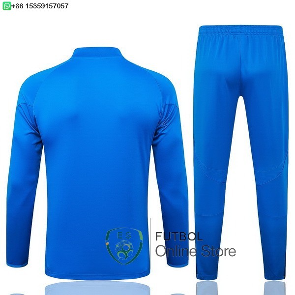 Conjunto Completo Sudadera Entrenamiento Ninos Real Madrid 25/2026 Azul Blanco