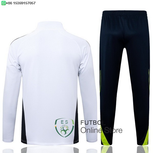 Conjunto Completo Sudadera Entrenamiento Ninos Real Madrid 25/2026 Blanco Negro