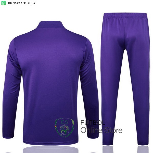 Conjunto Completo Sudadera Entrenamiento Ninos Real Madrid 25/2026 Purpura