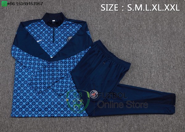 Conjunto Completo Sudadera Entrenamiento Paris Saint Germain 25/2026 Azul