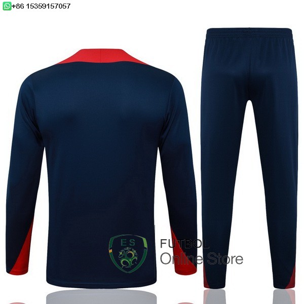 Conjunto Completo Sudadera Entrenamiento Paris Saint Germain 25/2026 Azul Marino Rojo