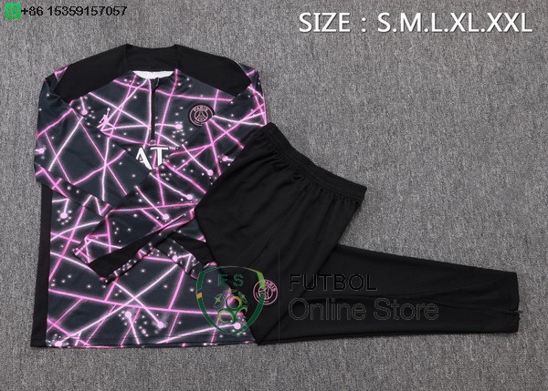 Conjunto Completo Sudadera Entrenamiento Paris Saint Germain 25/2026 Negro Rosa