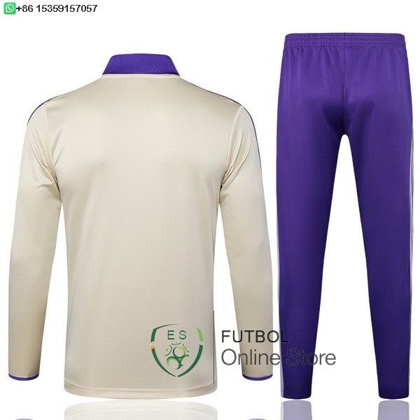 Conjunto Completo Sudadera Entrenamiento Real Madrid 25/2026 Amarillo Purpura