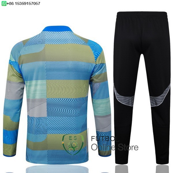 Conjunto Completo Sudadera Entrenamiento Real Madrid 25/2026 Azul Amarillo Negro