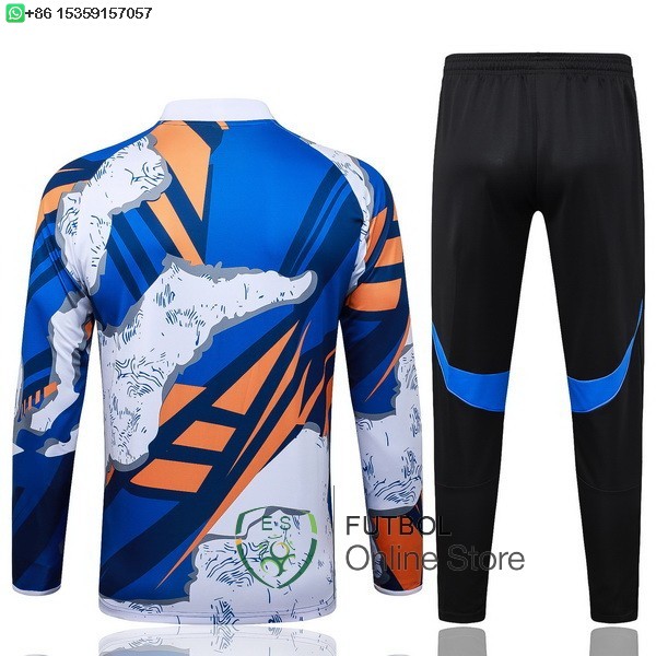 Conjunto Completo Sudadera Entrenamiento Real Madrid 25/2026 Azul Blanco Negro