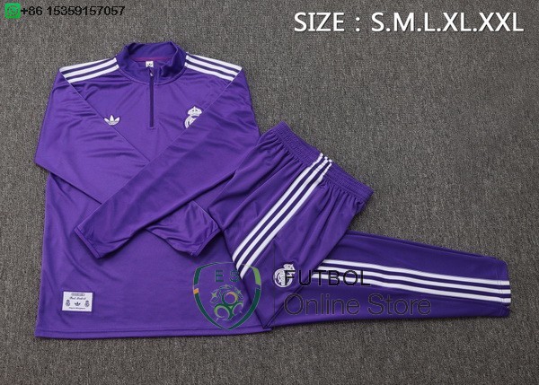 Conjunto Completo Sudadera Entrenamiento Real Madrid 25/2026 Purpura
