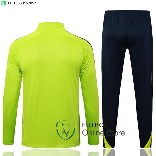 Conjunto Completo Sudadera Entrenamiento Real Madrid 25/2026 Verde Negro