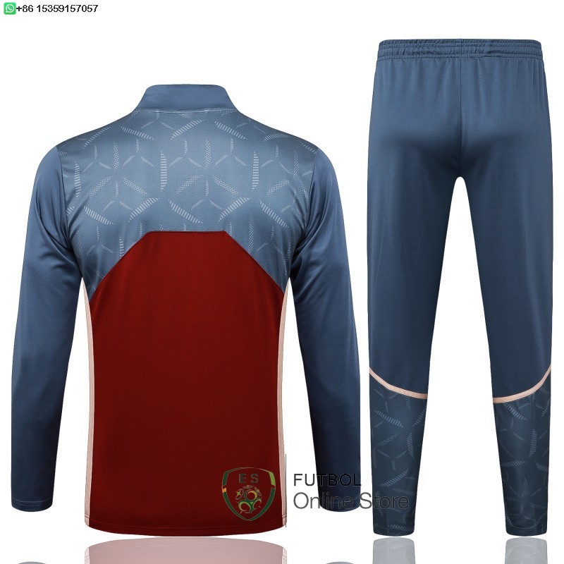 Conjunto Completo Sudadera Entrenamiento Sao Paulo 25/2026 Gris Rojo