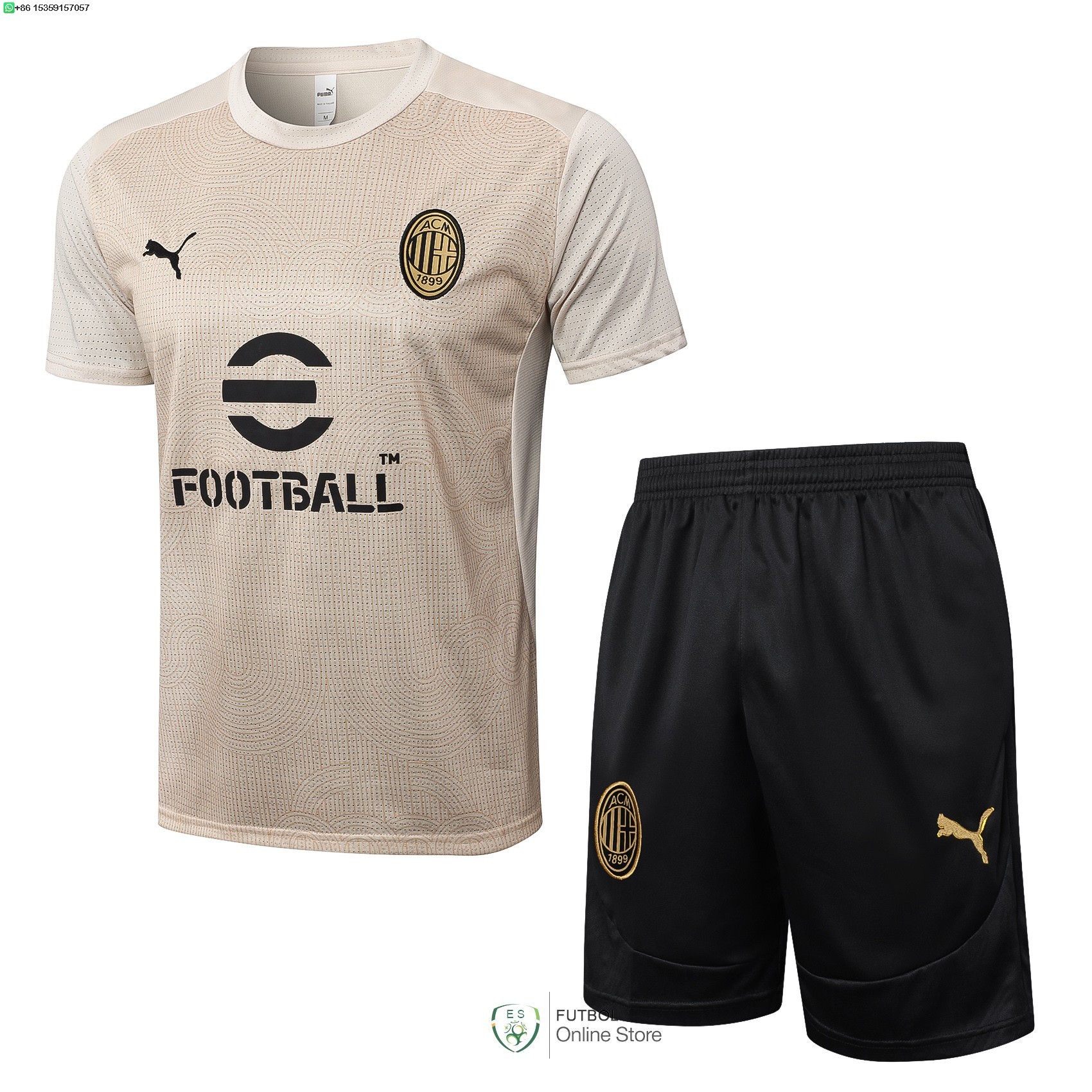 Entrenamiento Conjunto Completo AC Milan 24/2025 Amarillo Negro