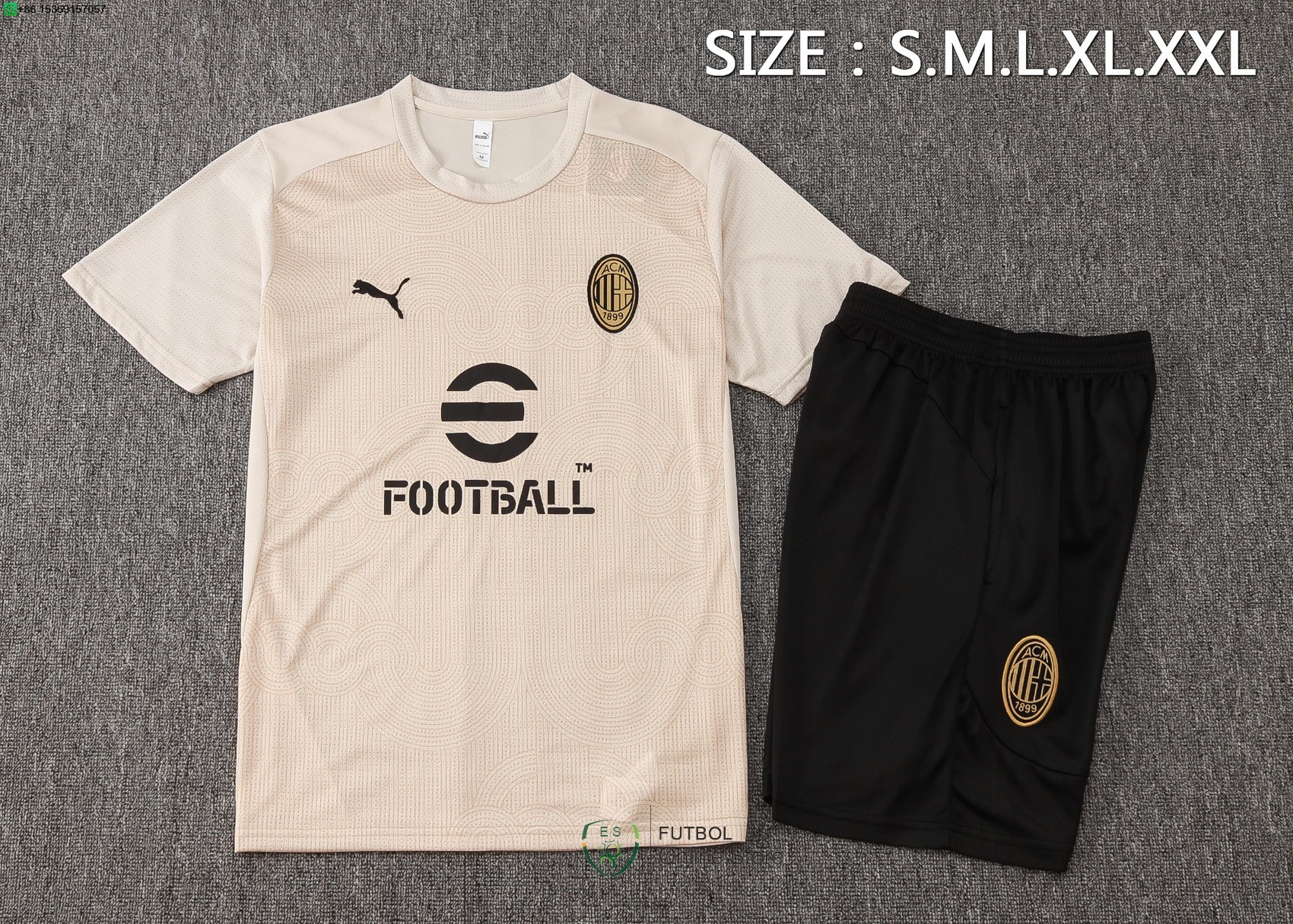 Entrenamiento Conjunto Completo AC Milan 24/2025 Amarillo Negro