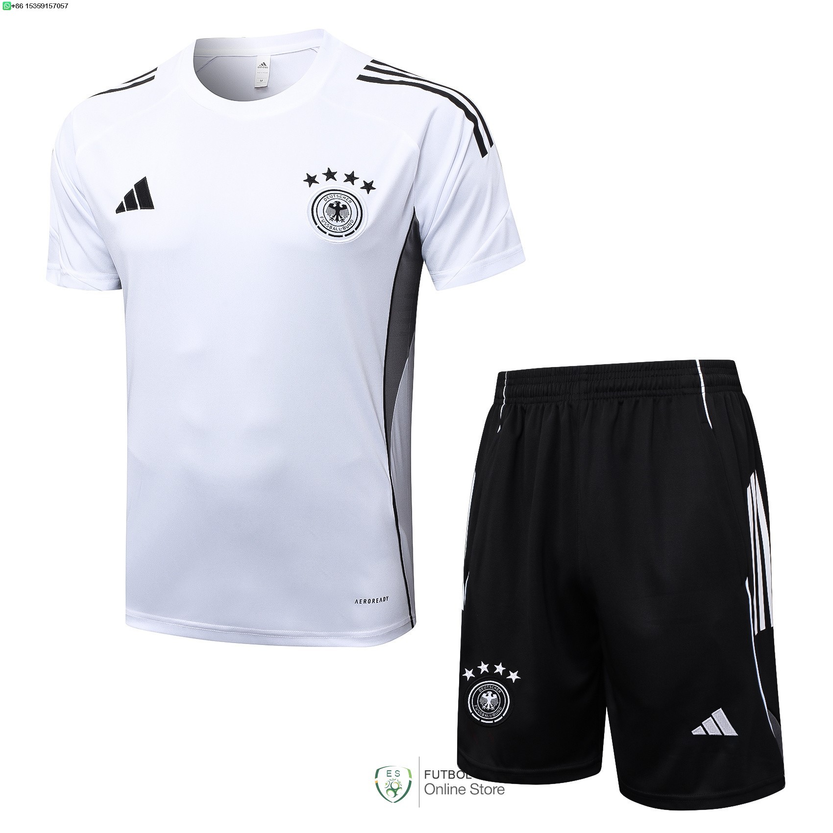 Entrenamiento Conjunto Completo Alemania 2025 Blanco Negro Entrenamiento Conjunto Completo Alemania 2025 Blanco Negro