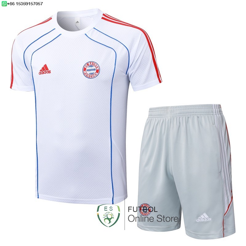 Entrenamiento Conjunto Completo Bayern Munich 25/2026 Blanco Azul Gris