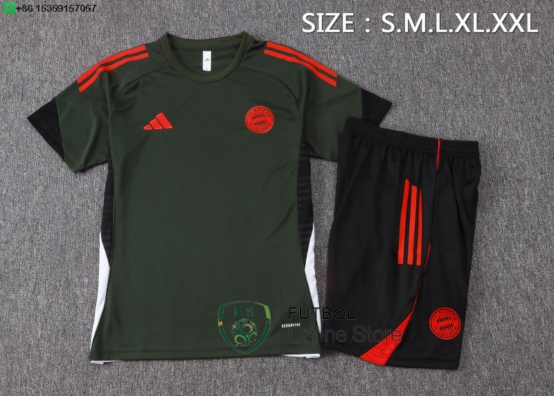 Entrenamiento Conjunto Completo Bayern Munich 25/2026 Verde Marino Negro