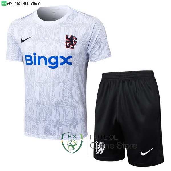 Entrenamiento Conjunto Completo Chelsea 25/2026 Blanco Azul Negro