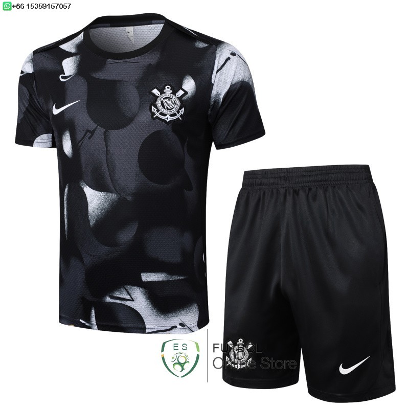 Entrenamiento Conjunto Completo Corinthians Paulista 25/2026 Negro Gris Entrenamiento Conjunto Completo Corinthians Paulista 25/2026 Negro Gris