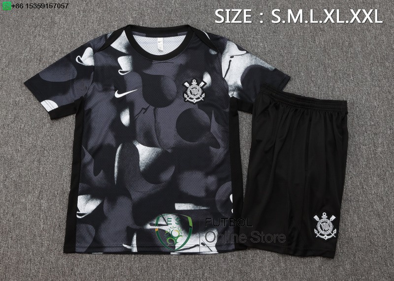 Entrenamiento Conjunto Completo Corinthians Paulista 25/2026 Negro Gris