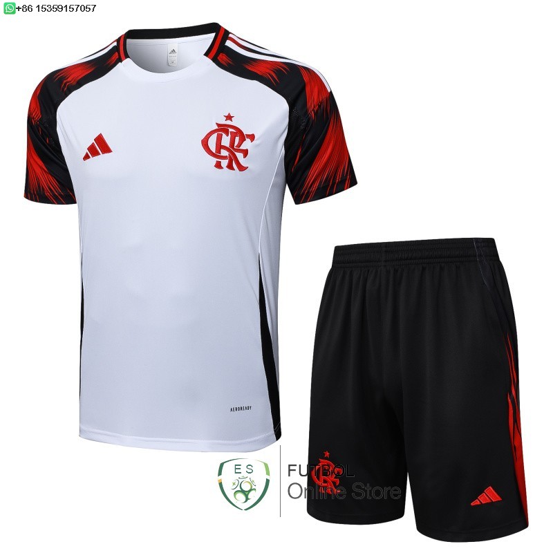 Entrenamiento Conjunto Completo Flamengo 25/2026 Blanco Rojo Negro
