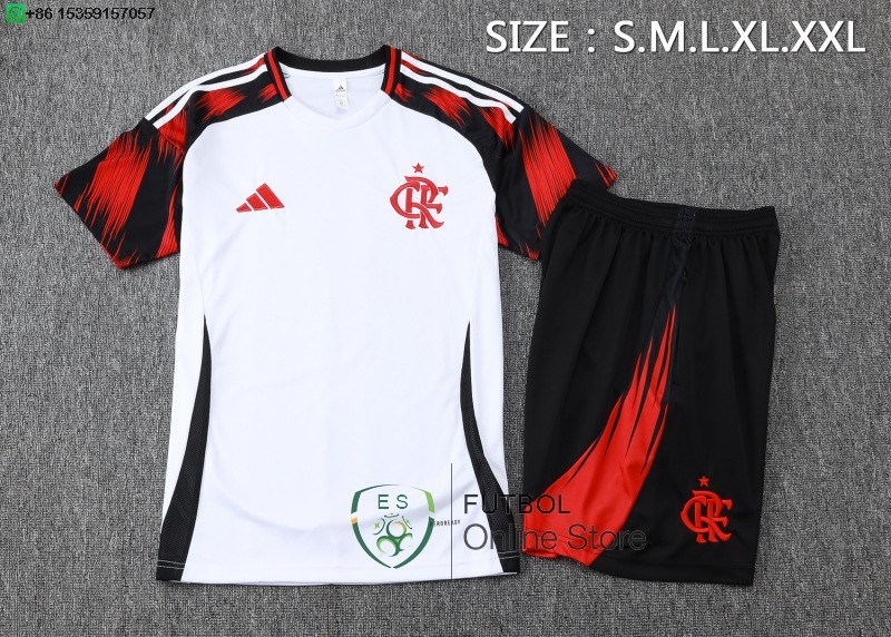 Entrenamiento Conjunto Completo Flamengo 25/2026 Blanco Rojo Negro