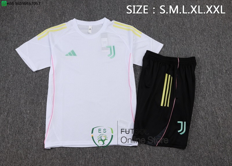 Entrenamiento Conjunto Completo Juventus 25/2026 Blanco I Rosa Negro