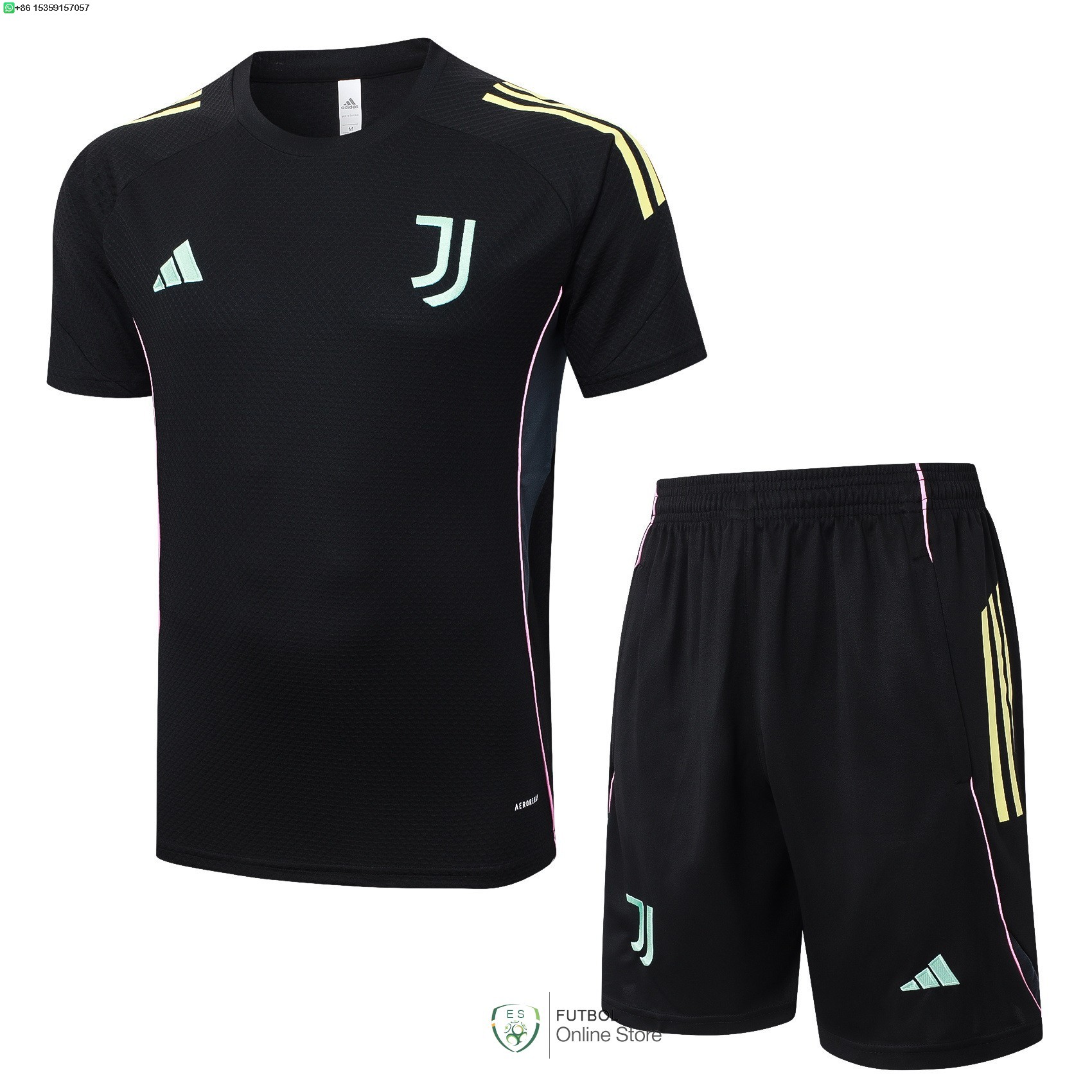 Entrenamiento Conjunto Completo Juventus 25/2026 Negro Rosa