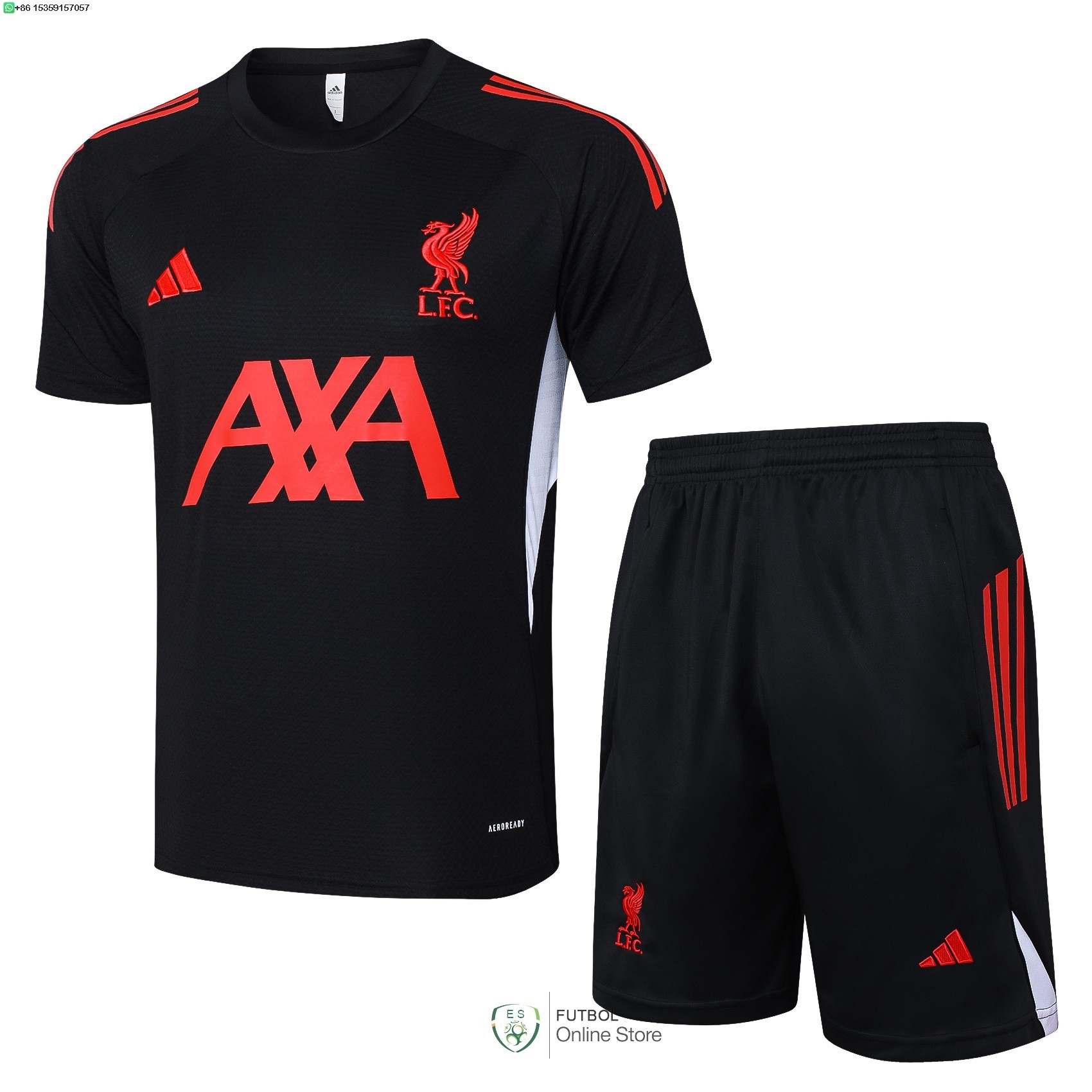Entrenamiento Conjunto Completo Liverpool 25/2026 Negro Rojo