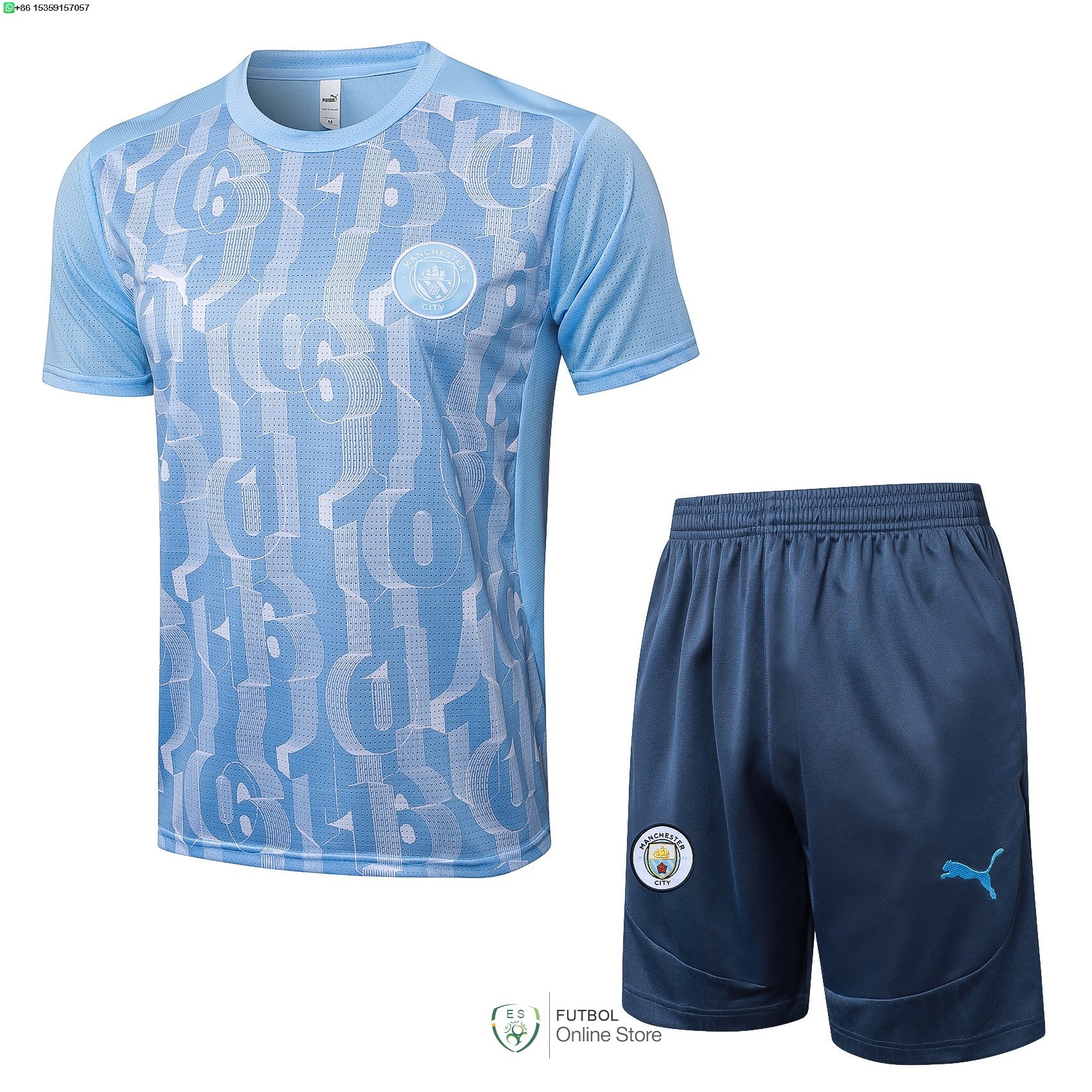 Entrenamiento Conjunto Completo Manchester City 24/2025 Azul Claro