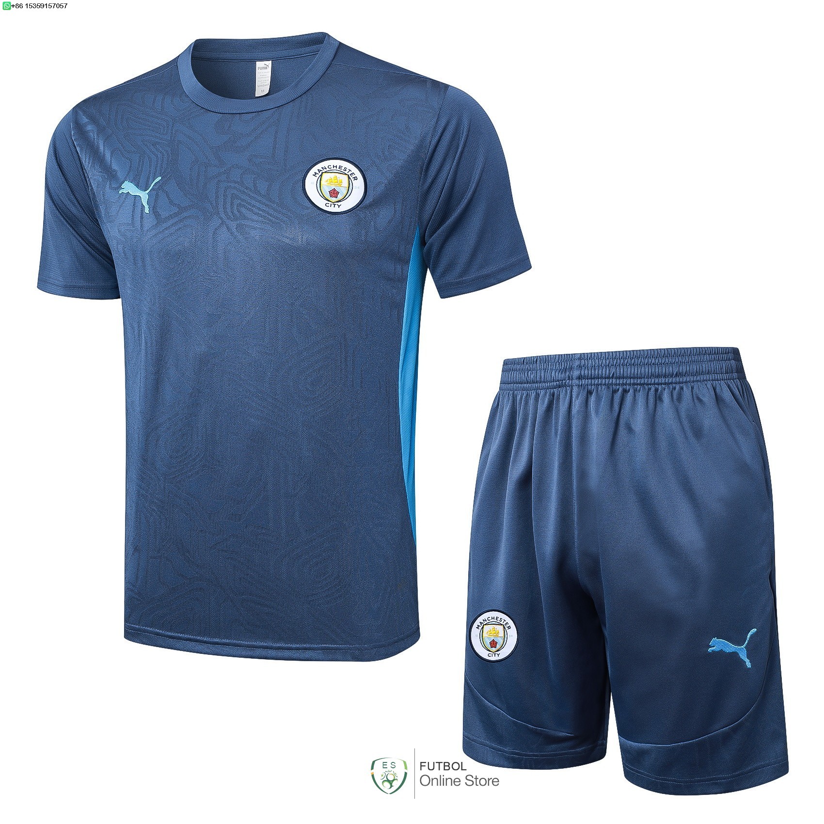 Entrenamiento Conjunto Completo Manchester City 24/2025 Gris Azul