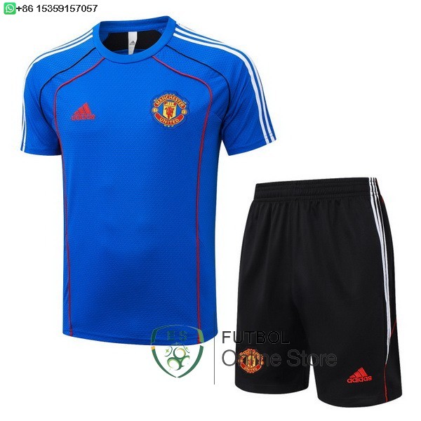 Entrenamiento Conjunto Completo Manchester United 25/2026 Azul Negro Entrenamiento Conjunto Completo Manchester United 25/2026 Azul Negro