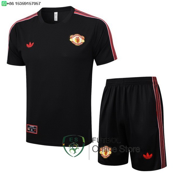 Entrenamiento Conjunto Completo Manchester United 25/2026 Negro Rojo