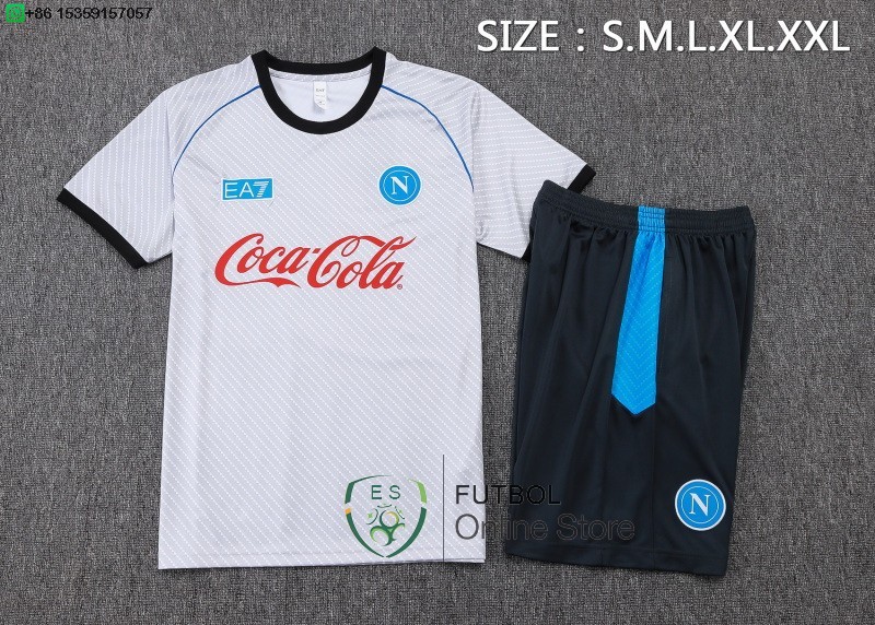 Entrenamiento Conjunto Completo Napoli 25/2026 Blanco Azul