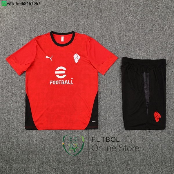Entrenamiento Conjunto Completo Ninos AC Milan 25/2026 Rojo Negro