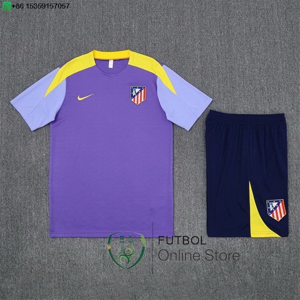 Entrenamiento Conjunto Completo Ninos Atletico Madrid 25/2026 Purpura Amarillo