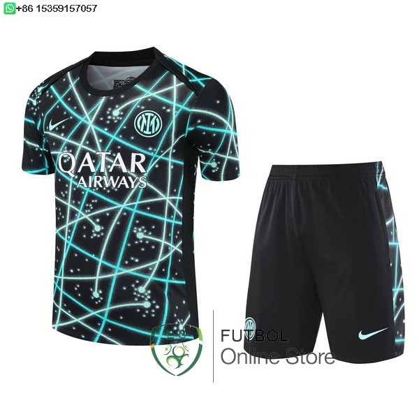 Entrenamiento Conjunto Completo Ninos Inter Milan 25/2026 Verde Negro