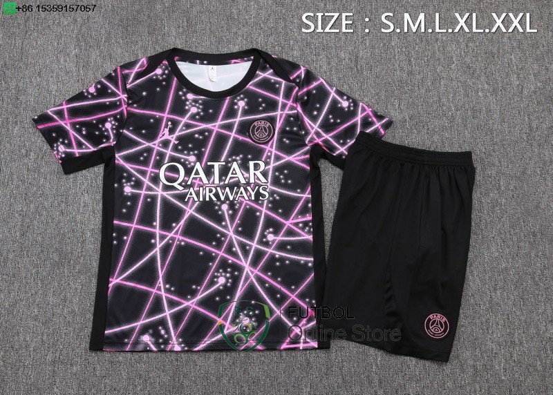 Entrenamiento Conjunto Completo Paris Saint Germain 25/2026 Negro Rosa
