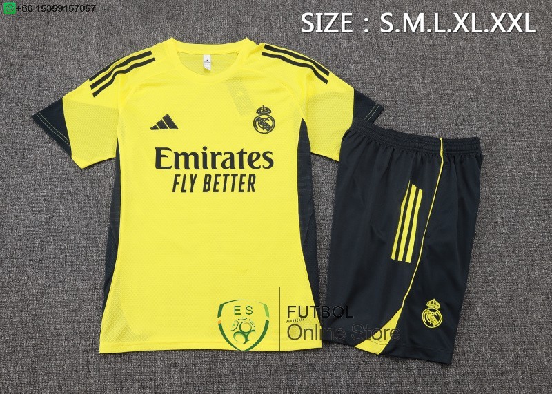 Entrenamiento Conjunto Completo Real Madrid 25/2026 Amarillo Gris