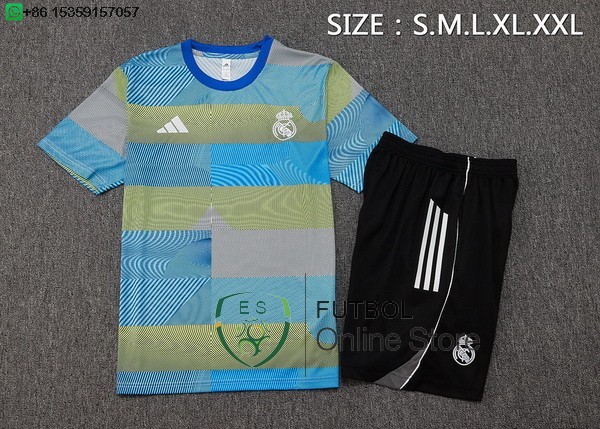 Entrenamiento Conjunto Completo Real Madrid 25/2026 Azul Amarillo Negro