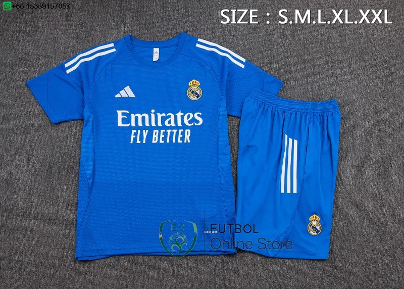 Entrenamiento Conjunto Completo Real Madrid 25/2026 Azul Blanco
